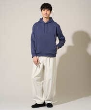 KHLED07069 a.v.v MEN(アー・ヴェ・ヴェ) 【イージーケア/洗濯機で洗える/毛玉になりにくい/ストレッチ】ベルト付きワイドテーパードチノパンツ ベージュ