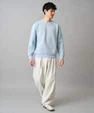 KHLED07069 a.v.v MEN(アー・ヴェ・ヴェ) 【イージーケア/洗濯機で洗える/毛玉になりにくい/ストレッチ】ベルト付きワイドテーパードチノパンツ ベージュ