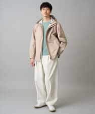 KHLED07069 a.v.v MEN(アー・ヴェ・ヴェ) 【イージーケア/洗濯機で洗える/毛玉になりにくい/ストレッチ】ベルト付きワイドテーパードチノパンツ ベージュ