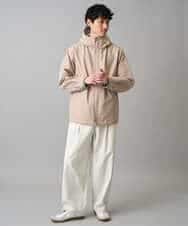 KHLED07069 a.v.v MEN(アー・ヴェ・ヴェ) 【イージーケア/洗濯機で洗える/毛玉になりにくい/ストレッチ】ベルト付きワイドテーパードチノパンツ ベージュ