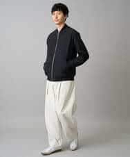 KHLED07069 a.v.v MEN(アー・ヴェ・ヴェ) 【イージーケア/洗濯機で洗える/毛玉になりにくい/ストレッチ】ベルト付きワイドテーパードチノパンツ ベージュ