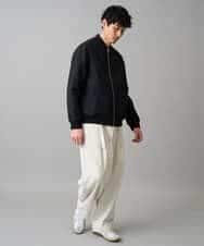 KHLED07069 a.v.v MEN(アー・ヴェ・ヴェ) 【イージーケア/洗濯機で洗える/毛玉になりにくい/ストレッチ】ベルト付きワイドテーパードチノパンツ ベージュ