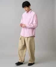 KHLED07069 a.v.v MEN(アー・ヴェ・ヴェ) 【イージーケア/洗濯機で洗える/毛玉になりにくい/ストレッチ】ベルト付きワイドテーパードチノパンツ ベージュ