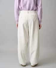 KHLED07069 a.v.v MEN(アー・ヴェ・ヴェ) 【イージーケア/洗濯機で洗える/毛玉になりにくい/ストレッチ】ベルト付きワイドテーパードチノパンツ ベージュ