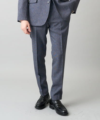 KHLED09069 a.v.v MEN 【イージーケア/洗濯機で洗える/ストレッチ】メランジスマートスラックス