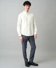 KHLED09069 a.v.v MEN(アー・ヴェ・ヴェ) 【イージーケア/洗濯機で洗える/ストレッチ】メランジスマートスラックス ネイビー