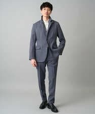 KHLED09069 a.v.v MEN(アー・ヴェ・ヴェ) 【イージーケア/洗濯機で洗える/ストレッチ】メランジスマートスラックス ネイビー