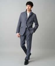 KHLED09069 a.v.v MEN(アー・ヴェ・ヴェ) 【イージーケア/洗濯機で洗える/ストレッチ】メランジスマートスラックス ネイビー