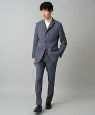 KHLED09069 a.v.v MEN(アー・ヴェ・ヴェ) 【イージーケア/洗濯機で洗える/ストレッチ】メランジスマートスラックス ネイビー