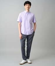 KHLED09069 a.v.v MEN(アー・ヴェ・ヴェ) 【イージーケア/洗濯機で洗える/ストレッチ】メランジスマートスラックス ネイビー