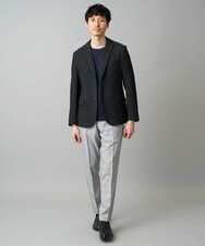 KHLED09069 a.v.v MEN(アー・ヴェ・ヴェ) 【イージーケア/洗濯機で洗える/ストレッチ】メランジスマートスラックス グレー