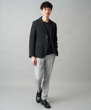 KHLED09069 a.v.v MEN(アー・ヴェ・ヴェ) 【イージーケア/洗濯機で洗える/ストレッチ】メランジスマートスラックス グレー