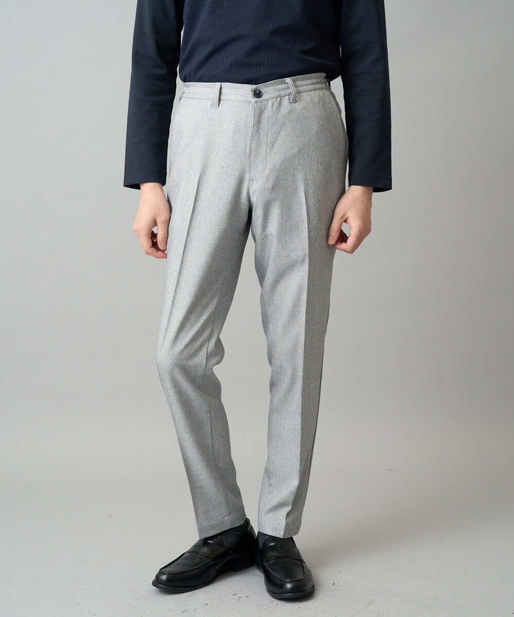 KHLED09069 a.v.v MEN(アー・ヴェ・ヴェ) 【イージーケア/洗濯機で洗える/ストレッチ】メランジスマートスラックス グレー