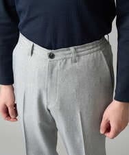 KHLED09069 a.v.v MEN(アー・ヴェ・ヴェ) 【イージーケア/洗濯機で洗える/ストレッチ】メランジスマートスラックス グレー