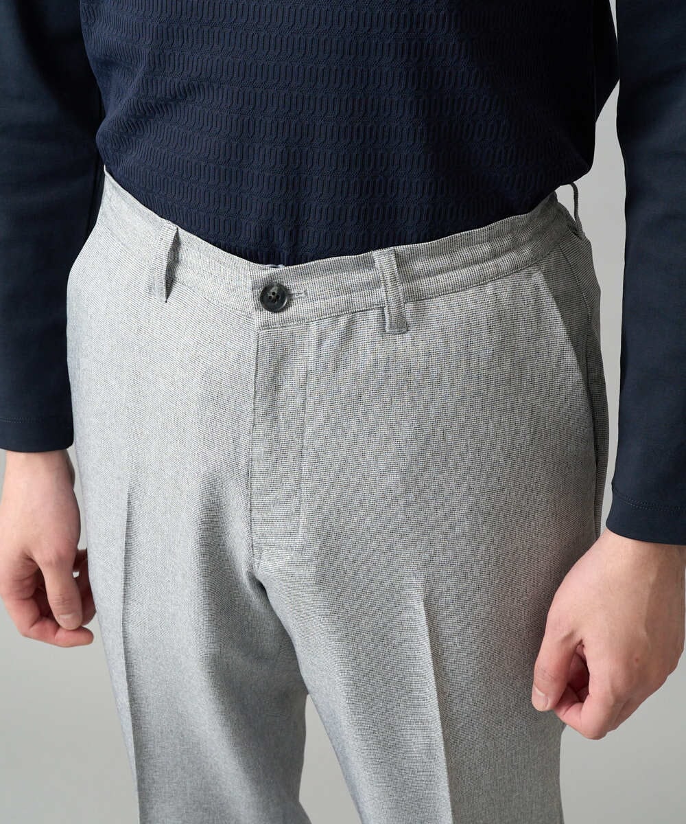 KHLED09069 a.v.v MEN(アー・ヴェ・ヴェ) 【イージーケア/洗濯機で洗える/ストレッチ】メランジスマートスラックス グレー