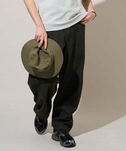 KHLED10069 a.v.v MEN 【洗濯機で洗える】デニムバレルレッグイージーパンツ