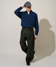 KHLED10069 a.v.v MEN(アー・ヴェ・ヴェ) 【洗濯機で洗える】デニムバレルレッグイージーパンツ ブラック
