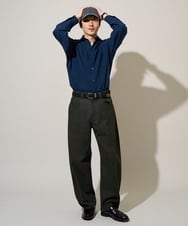 KHLED10069 a.v.v MEN(アー・ヴェ・ヴェ) 【洗濯機で洗える】デニムバレルレッグイージーパンツ ブラック