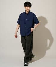 KHLED10069 a.v.v MEN(アー・ヴェ・ヴェ) 【洗濯機で洗える】デニムバレルレッグイージーパンツ ブラック