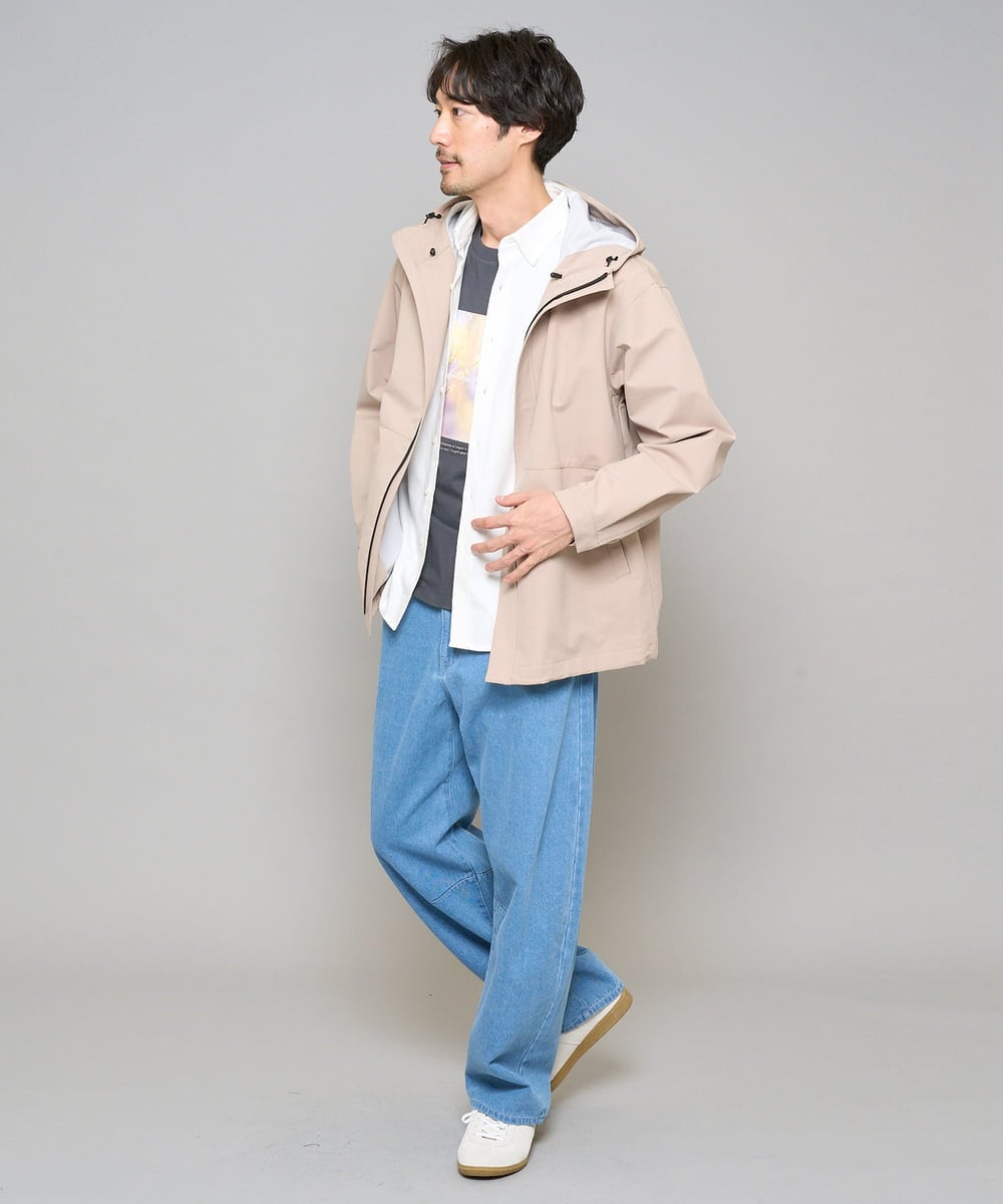 KHLED10069 a.v.v MEN(アー・ヴェ・ヴェ) 【洗濯機で洗える】デニムバレルレッグイージーパンツ ブラック