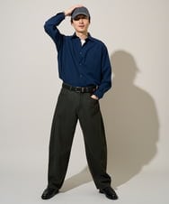 KHLED10069 a.v.v MEN(アー・ヴェ・ヴェ) 【洗濯機で洗える】デニムバレルレッグイージーパンツ ブラック