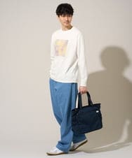 KHLED10069 a.v.v MEN(アー・ヴェ・ヴェ) 【洗濯機で洗える】デニムバレルレッグイージーパンツ ブラック