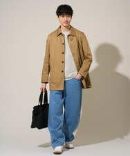 KHLED10069 a.v.v MEN(アー・ヴェ・ヴェ) 【洗濯機で洗える】デニムバレルレッグイージーパンツ ブラック