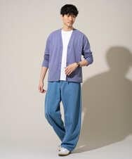 KHLED10069 a.v.v MEN(アー・ヴェ・ヴェ) 【洗濯機で洗える】デニムバレルレッグイージーパンツ ブラック