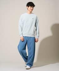 KHLED10069 a.v.v MEN(アー・ヴェ・ヴェ) 【洗濯機で洗える】デニムバレルレッグイージーパンツ ブラック