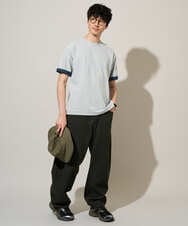 KHLED10069 a.v.v MEN(アー・ヴェ・ヴェ) 【洗濯機で洗える】デニムバレルレッグイージーパンツ ブラック