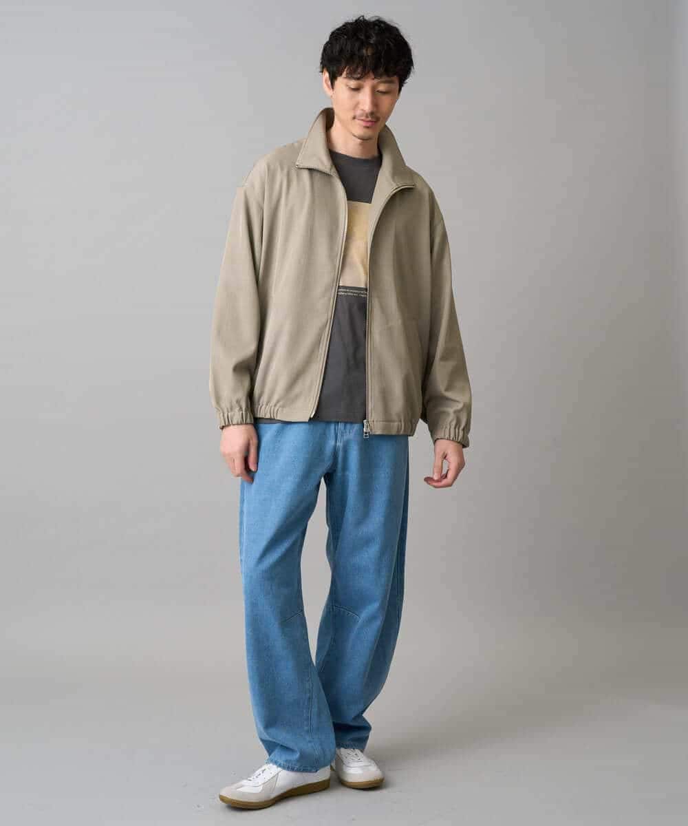 KHLED10069 a.v.v MEN(アー・ヴェ・ヴェ) 【洗濯機で洗える】デニムバレルレッグイージーパンツ ブラック