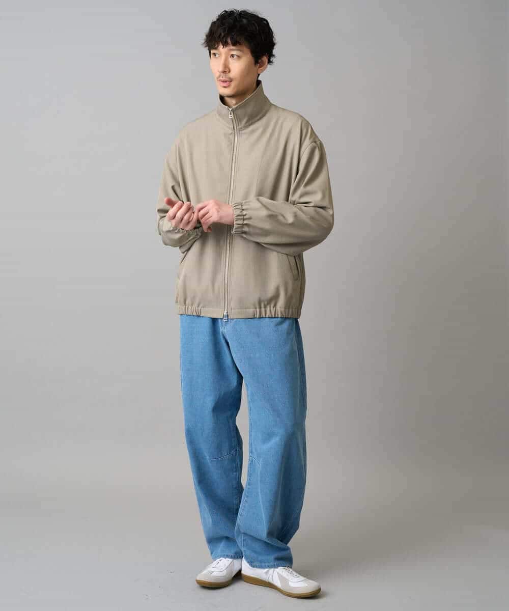 KHLED10069 a.v.v MEN(アー・ヴェ・ヴェ) 【洗濯機で洗える】デニムバレルレッグイージーパンツ ブラック