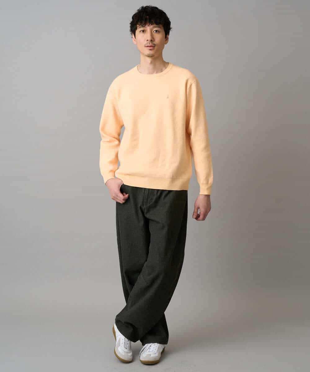 KHLED10069 a.v.v MEN(アー・ヴェ・ヴェ) 【洗濯機で洗える】デニムバレルレッグイージーパンツ ブラック