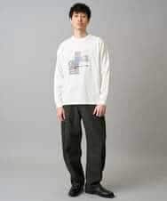 KHLED10069 a.v.v MEN(アー・ヴェ・ヴェ) 【洗濯機で洗える】デニムバレルレッグイージーパンツ ブラック