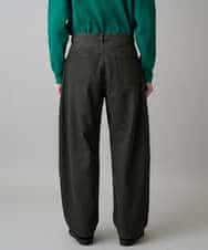 KHLED10069 a.v.v MEN(アー・ヴェ・ヴェ) 【洗濯機で洗える】デニムバレルレッグイージーパンツ ブラック