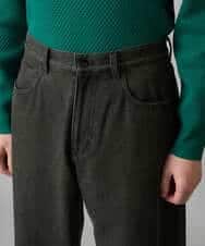 KHLED10069 a.v.v MEN(アー・ヴェ・ヴェ) 【洗濯機で洗える】デニムバレルレッグイージーパンツ ブラック