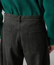 KHLED10069 a.v.v MEN(アー・ヴェ・ヴェ) 【洗濯機で洗える】デニムバレルレッグイージーパンツ ブラック