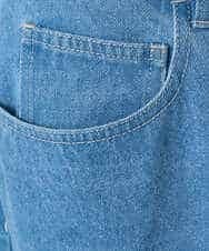 KHLED10069 a.v.v MEN(アー・ヴェ・ヴェ) 【洗濯機で洗える】デニムバレルレッグイージーパンツ ブラック