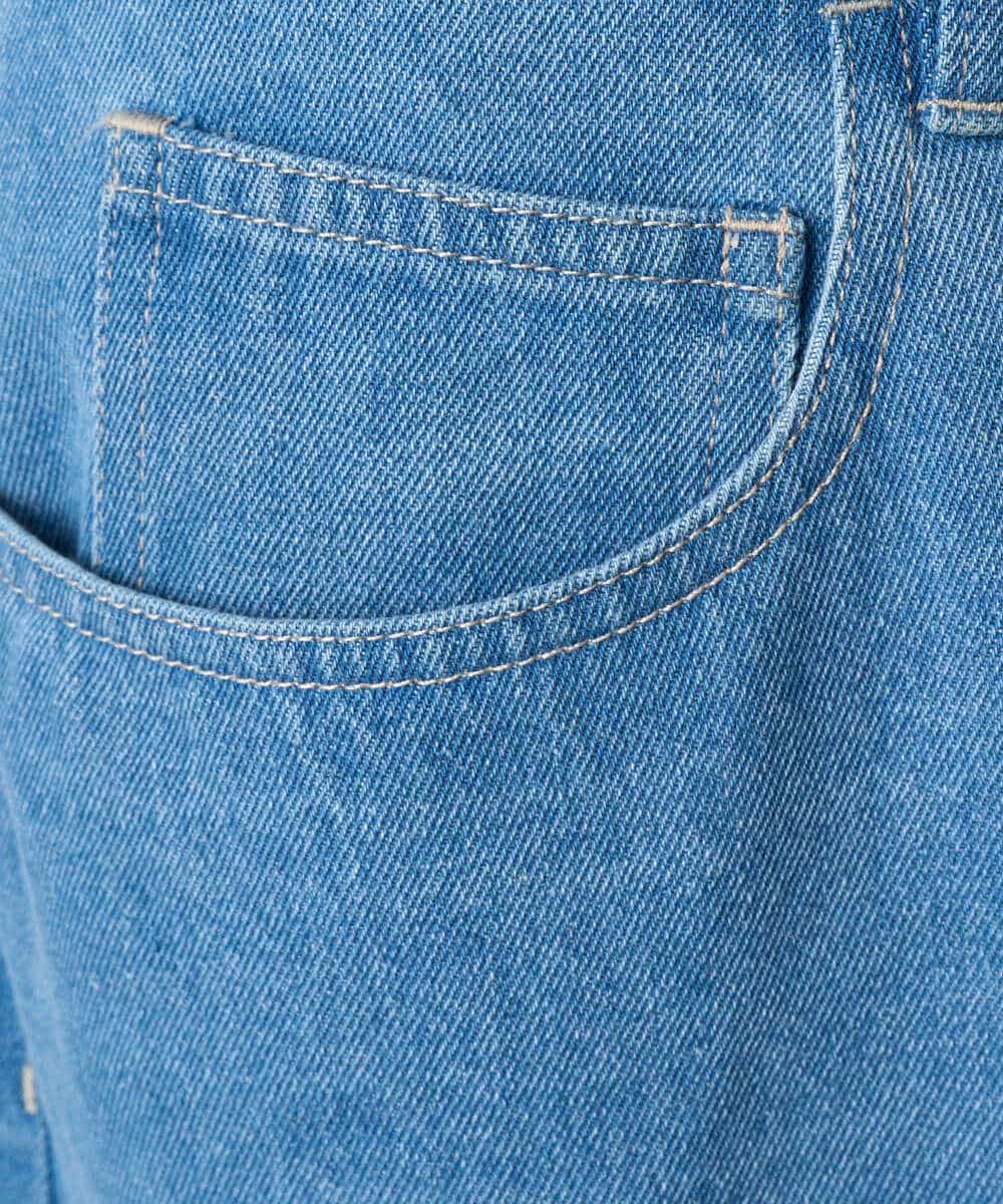 KHLED10069 a.v.v MEN(アー・ヴェ・ヴェ) 【洗濯機で洗える】デニムバレルレッグイージーパンツ ブラック