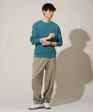 KHLED12069 a.v.v MEN(アー・ヴェ・ヴェ) 【イージーケア/洗濯機で洗える/毛玉になりにくい/ストレッチ】メランジツイルイージーバルーンパンツ ブラック