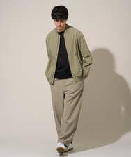 KHLED12069 a.v.v MEN(アー・ヴェ・ヴェ) 【イージーケア/洗濯機で洗える/毛玉になりにくい/ストレッチ】メランジツイルイージーバルーンパンツ ブラック