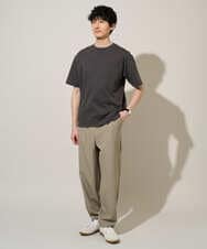 KHLED12069 a.v.v MEN(アー・ヴェ・ヴェ) 【イージーケア/洗濯機で洗える/毛玉になりにくい/ストレッチ】メランジツイルイージーバルーンパンツ ブラック