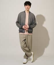 KHLED12069 a.v.v MEN(アー・ヴェ・ヴェ) 【イージーケア/洗濯機で洗える/毛玉になりにくい/ストレッチ】メランジツイルイージーバルーンパンツ ブラック