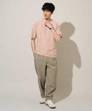 KHLED12069 a.v.v MEN(アー・ヴェ・ヴェ) 【イージーケア/洗濯機で洗える/毛玉になりにくい/ストレッチ】メランジツイルイージーバルーンパンツ ブラック