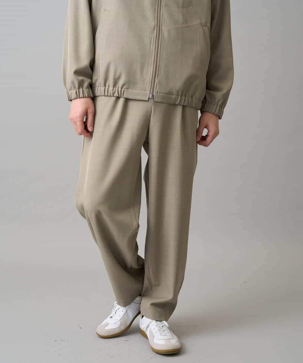 KHLED12069 a.v.v MEN(アー・ヴェ・ヴェ) 【イージーケア/洗濯機で洗える/毛玉になりにくい/ストレッチ】メランジツイルイージーバルーンパンツ ベージュ