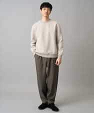 KHLED12069 a.v.v MEN(アー・ヴェ・ヴェ) 【イージーケア/洗濯機で洗える/毛玉になりにくい/ストレッチ】メランジツイルイージーバルーンパンツ ブラック