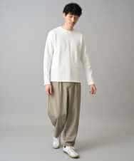 KHLED12069 a.v.v MEN(アー・ヴェ・ヴェ) 【イージーケア/洗濯機で洗える/毛玉になりにくい/ストレッチ】メランジツイルイージーバルーンパンツ ブラック