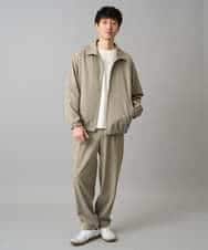 KHLED12069 a.v.v MEN(アー・ヴェ・ヴェ) 【イージーケア/洗濯機で洗える/毛玉になりにくい/ストレッチ】メランジツイルイージーバルーンパンツ ブラック