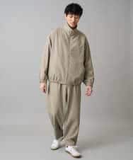 KHLED12069 a.v.v MEN(アー・ヴェ・ヴェ) 【イージーケア/洗濯機で洗える/毛玉になりにくい/ストレッチ】メランジツイルイージーバルーンパンツ ブラック