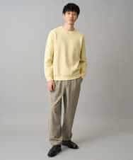 KHLED12069 a.v.v MEN(アー・ヴェ・ヴェ) 【イージーケア/洗濯機で洗える/毛玉になりにくい/ストレッチ】メランジツイルイージーバルーンパンツ ブラック